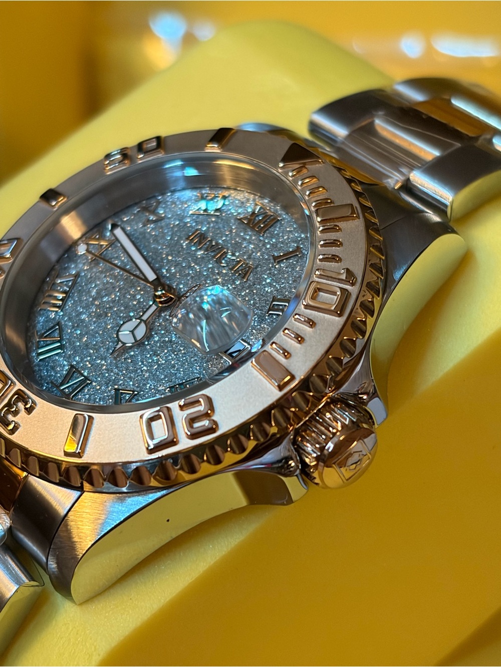 Invicta Collectors Diver- Aureborne Swiss Ronda Two Tone FLOODED DIAL Watch 40MM - Picture 4 of 11